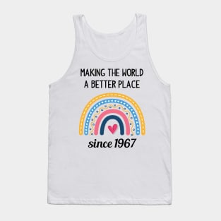 Making The World Better Since 1967 56th Birthday 56 Years Old Tank Top